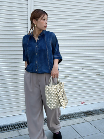 シアーデニムポンチョブラウス／CYNICAL