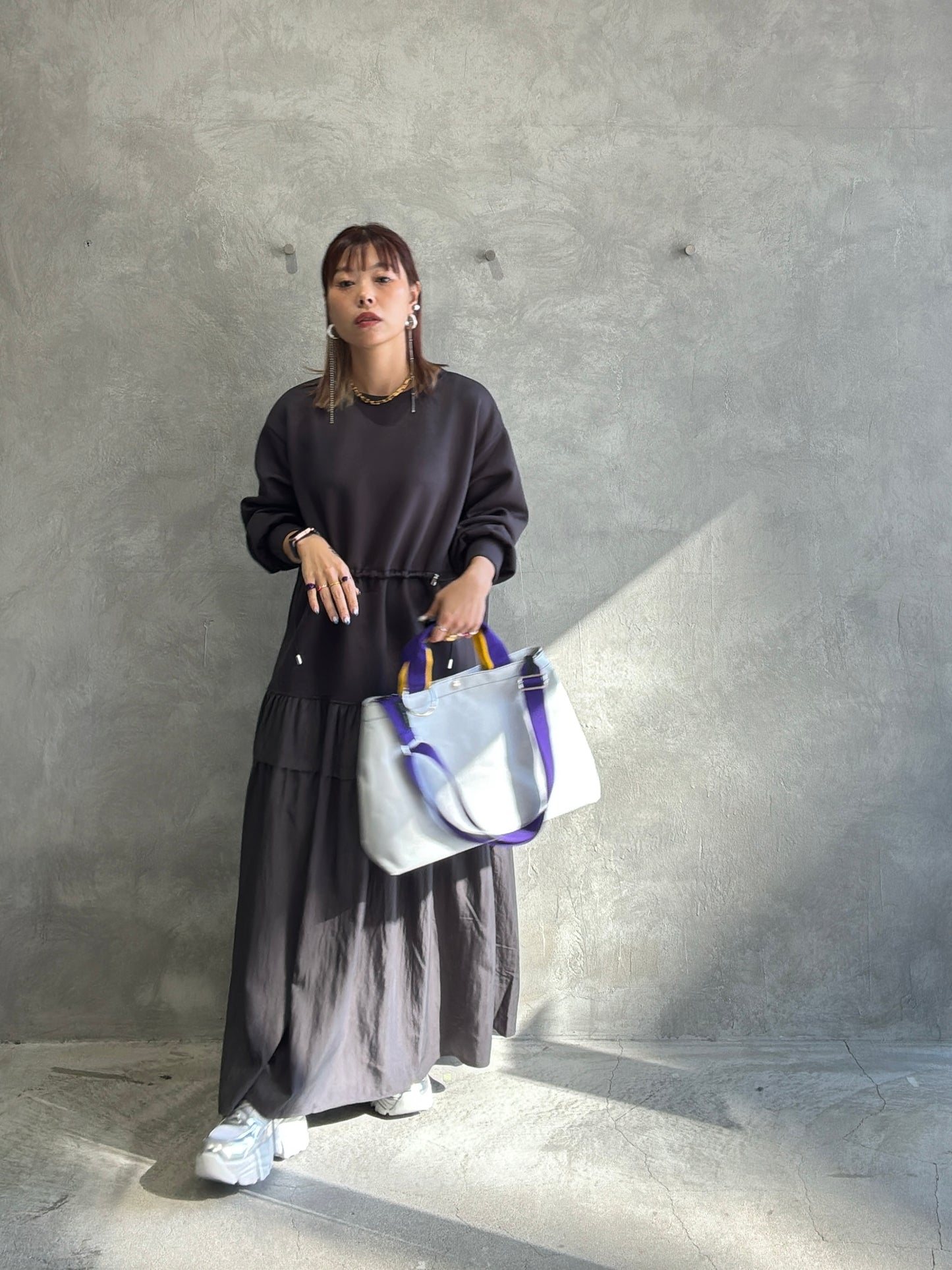 ウエストドロストドッキングワンピース／LHELBIE