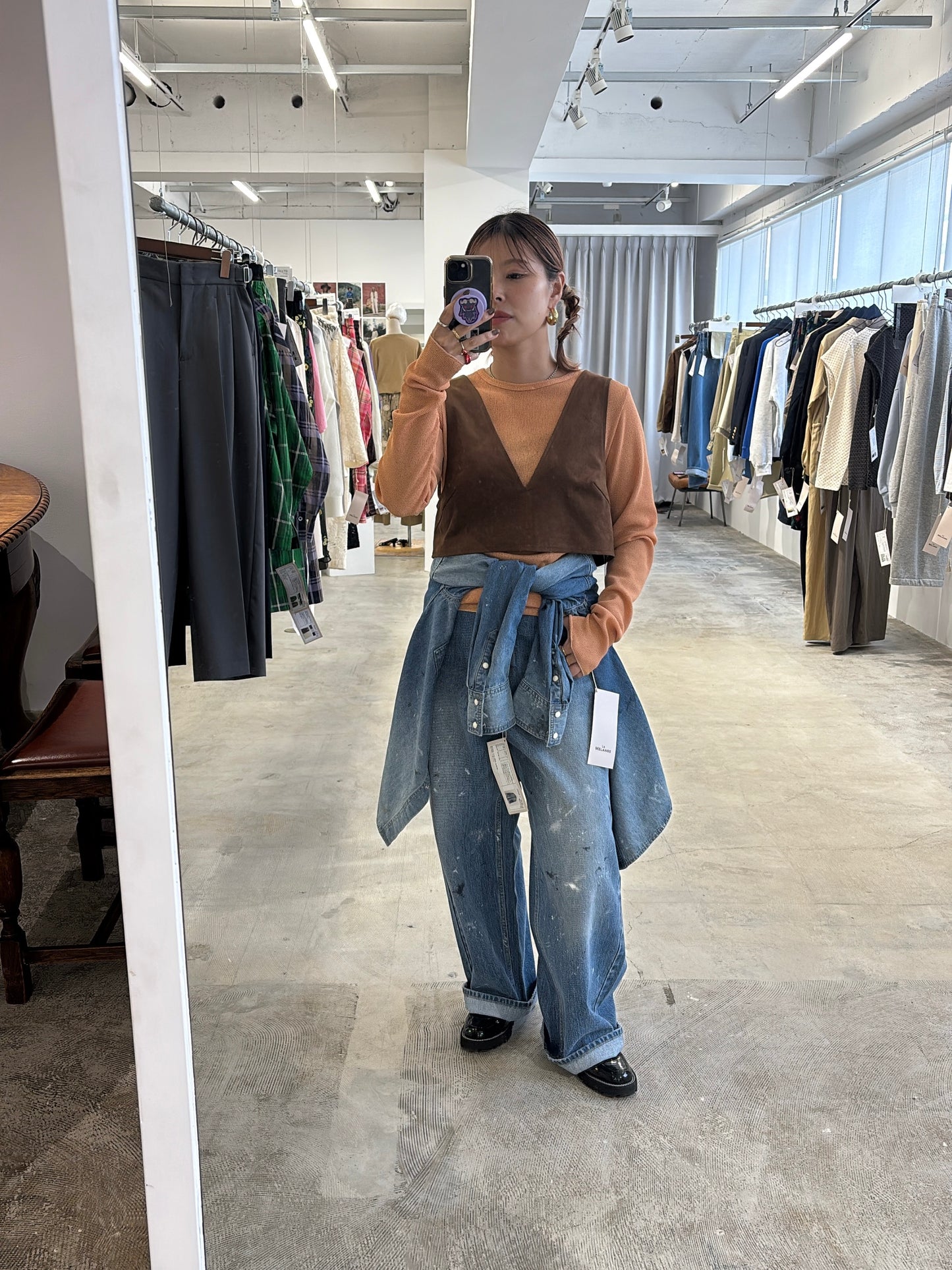 受付終了【予約販売】ECOスウェードベスチェ／8613701／LE MÉLANGE