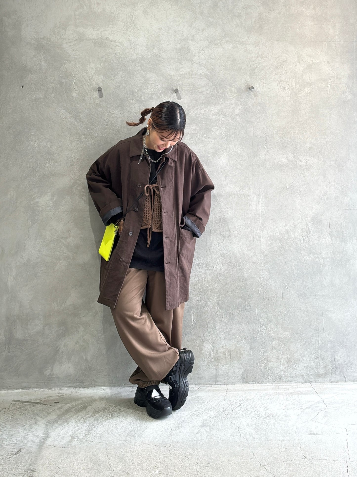 透かしアーガイルニットベスト／CYAN tokyo