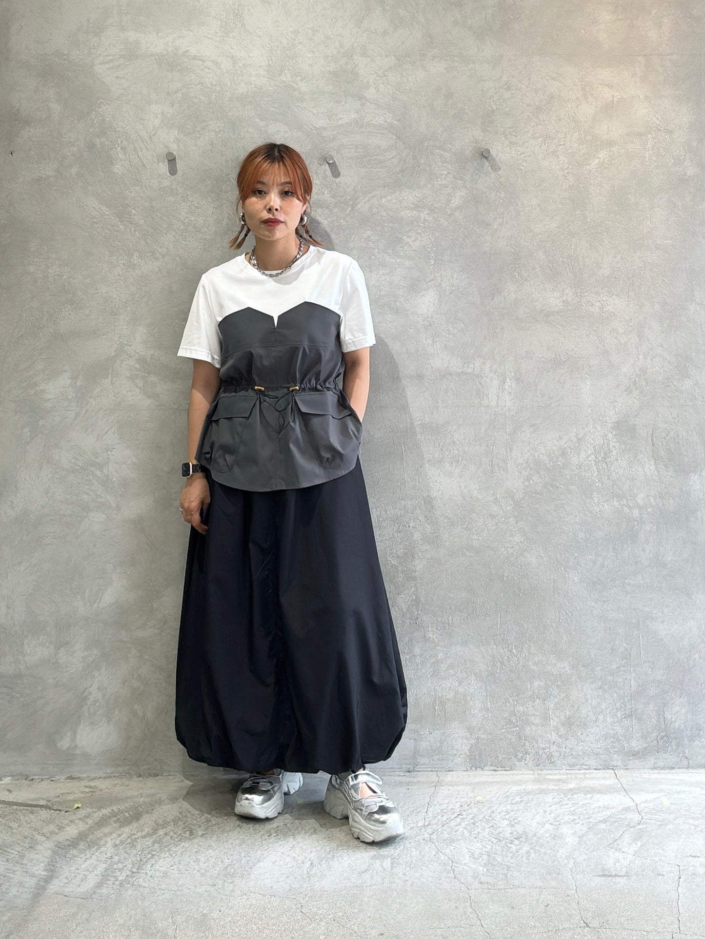 2wayナイロンバルーンスカート