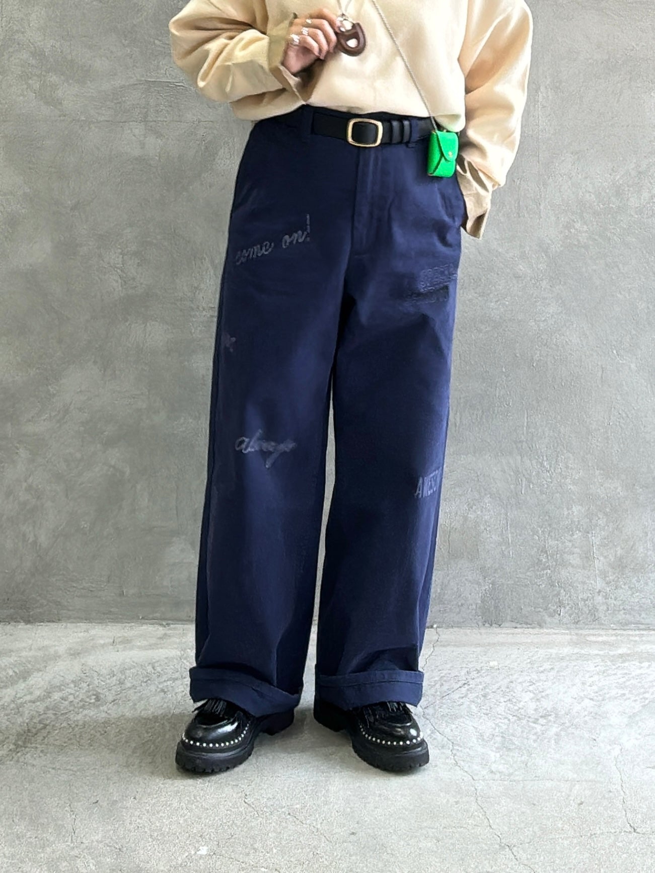 【再入荷】プリントチノパン／LE MÉLANGE