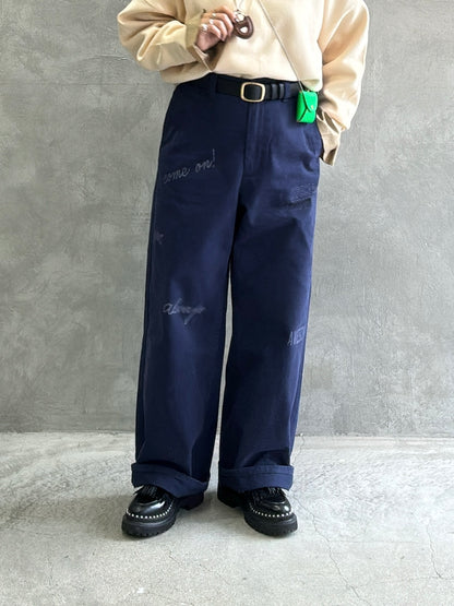 【再入荷】プリントチノパン／LE MÉLANGE