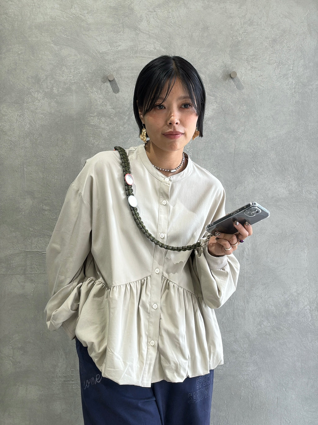 ⭐︎コラボ【予約販売】MA-1カラー／2wayパラコードスマホショルダー／ネオホイップウェーブ／受注生産