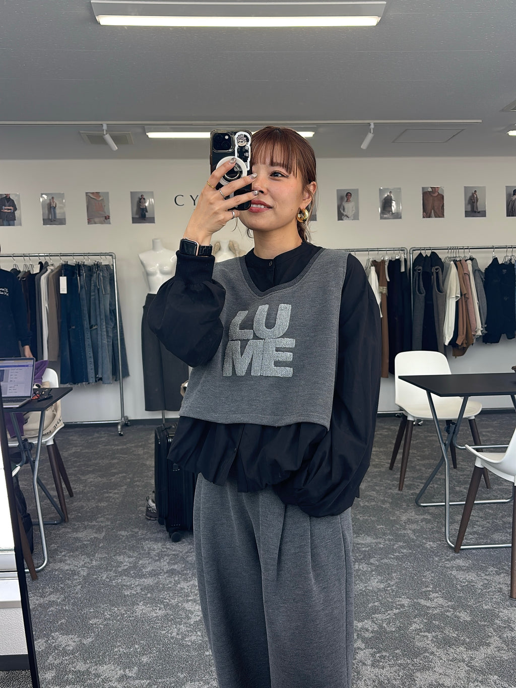 【予約⚡︎販売】ギャザーバルーンシャツ／604489／CYAN tokyo／2026 AW#1
