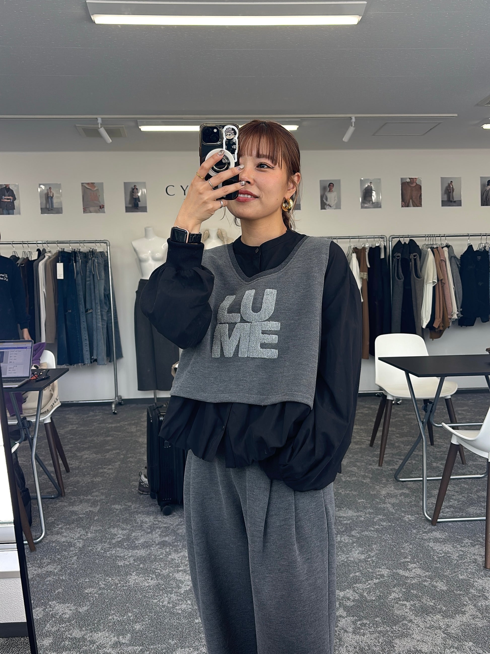 【予約⚡︎販売】ギャザーバルーンシャツ／604489／CYAN tokyo／2026 AW#1