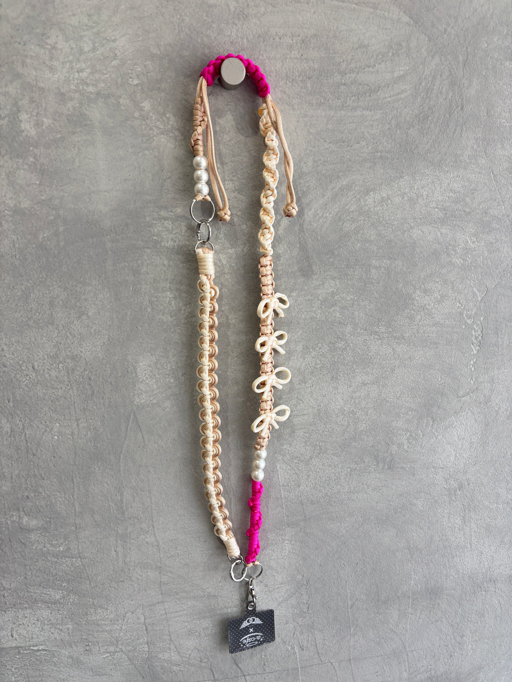 ⭐︎コラボ【予約販売】3wayパラコードショルダー／リボンパール／受注生産