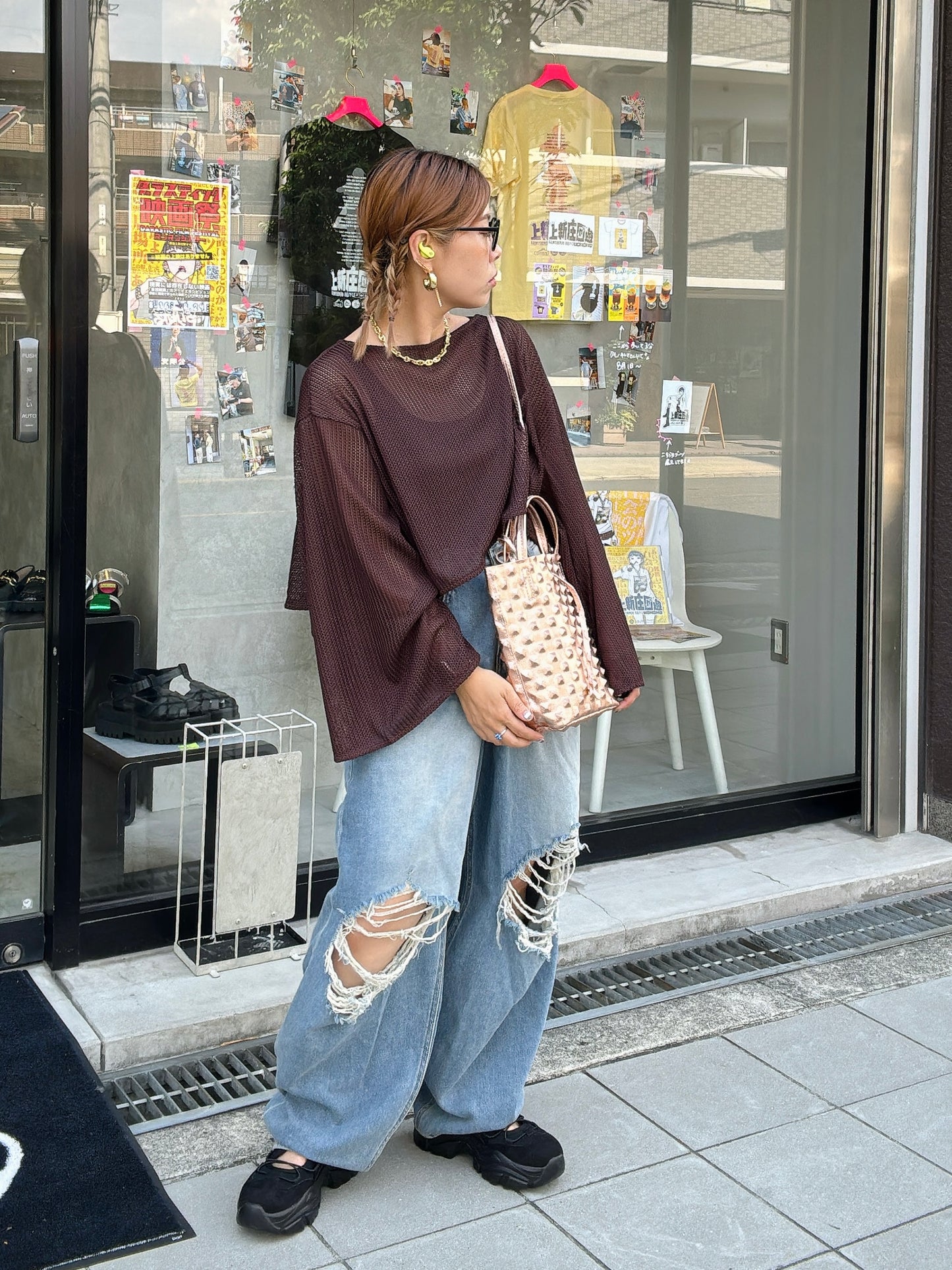 メッシュフレアプルオーバー／Anna Kerry