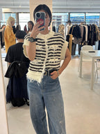 【予約⚡︎販売】ボーダーシャネルニットベスト／MG KN - 27021 - S／MARGAUX VINTAGE／2027 PRE SPRING COLLECTION