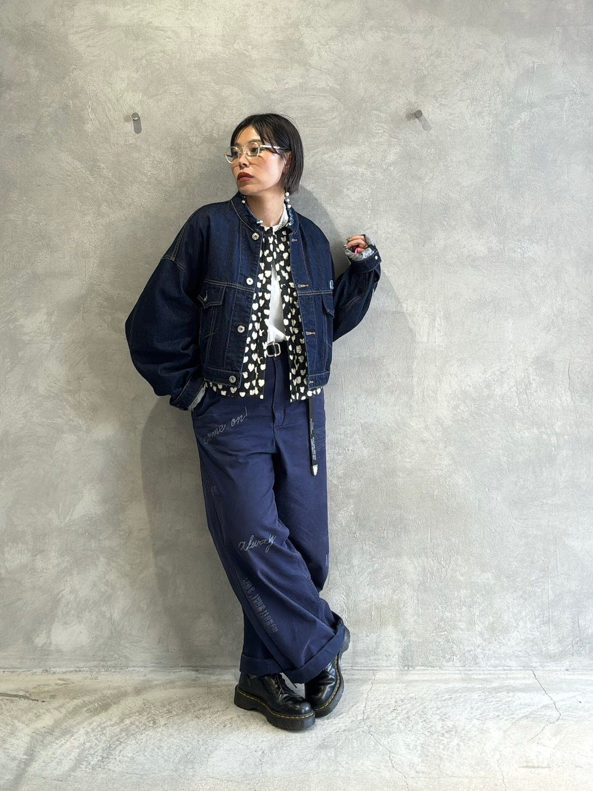 ハート柄パディングベスト／MG JK-26086-A／MARGAUX VINTAGE／2026 AW＃1