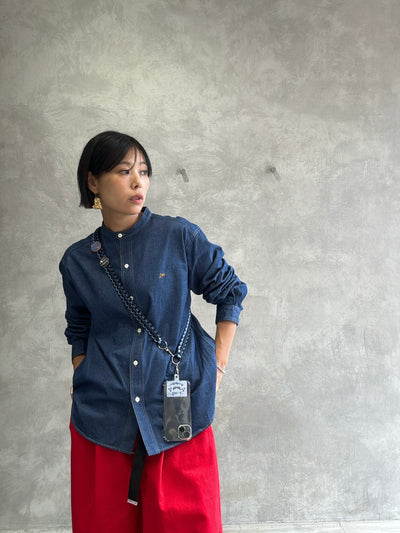 ⭐︎コラボ【予約販売】Denim・デニムカラー／2wayパラコードスマホショルダー／ネオホイップウェーブ／受注生産