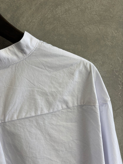 ノーカラーロングシャツ／VENT BLANC