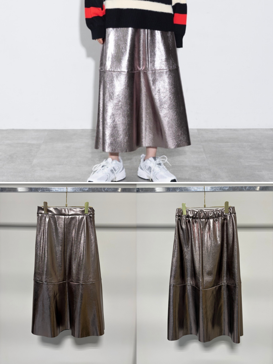 【予約⚡︎販売】メタリックスカート／MG SK-26124-A／MARGAUX VINTAGE／2026 AW＃2