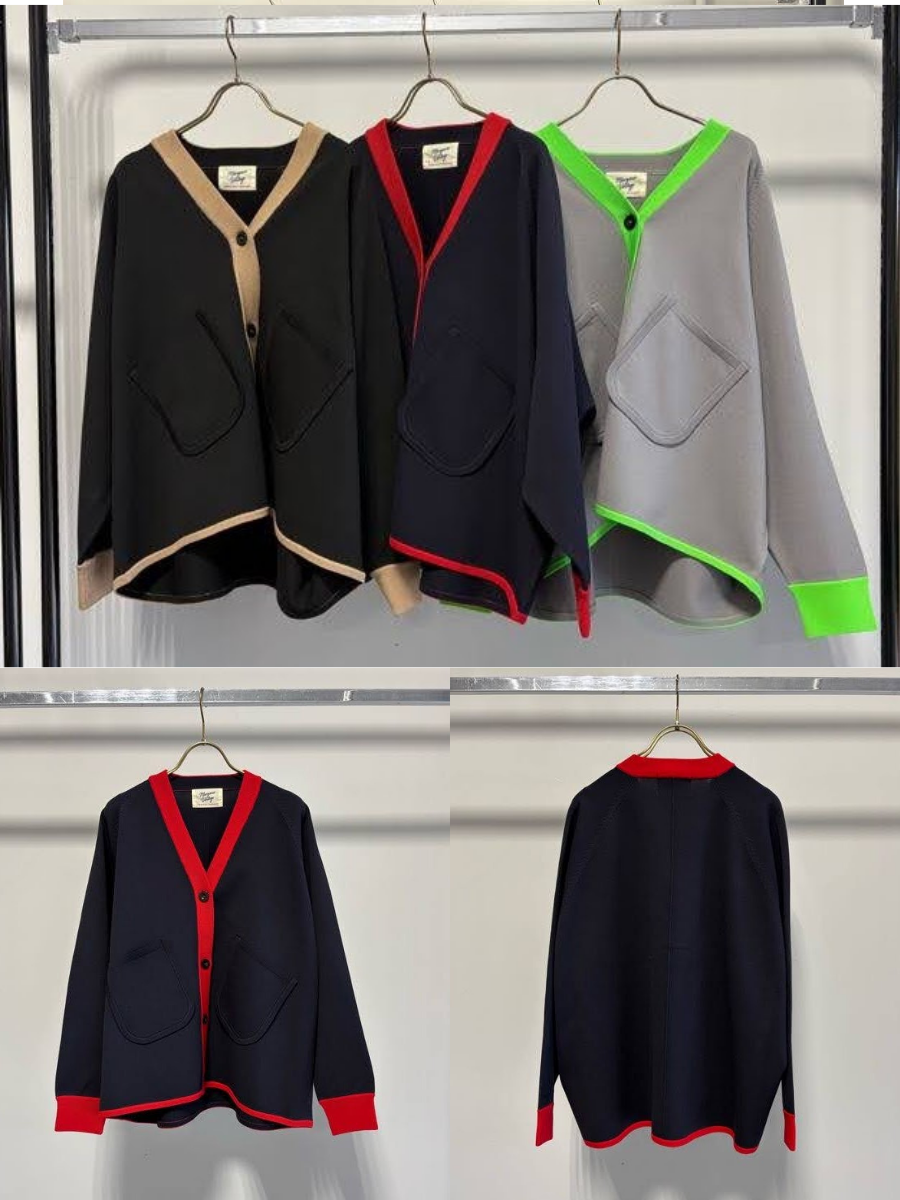 【予約⚡︎販売】バイカラーネックカーディガン／MG KN - 27005 - S／MARGAUX VINTAGE／2027 PRE SPRING COLLECTION