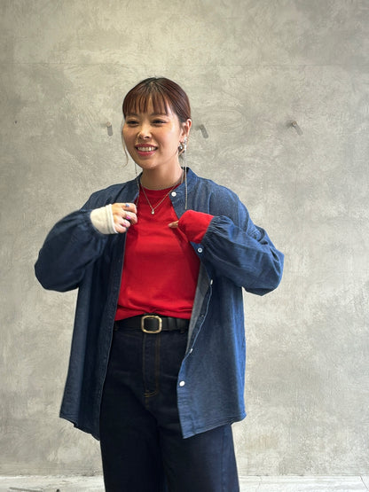 バイカラーインナーニット／LHELBIE