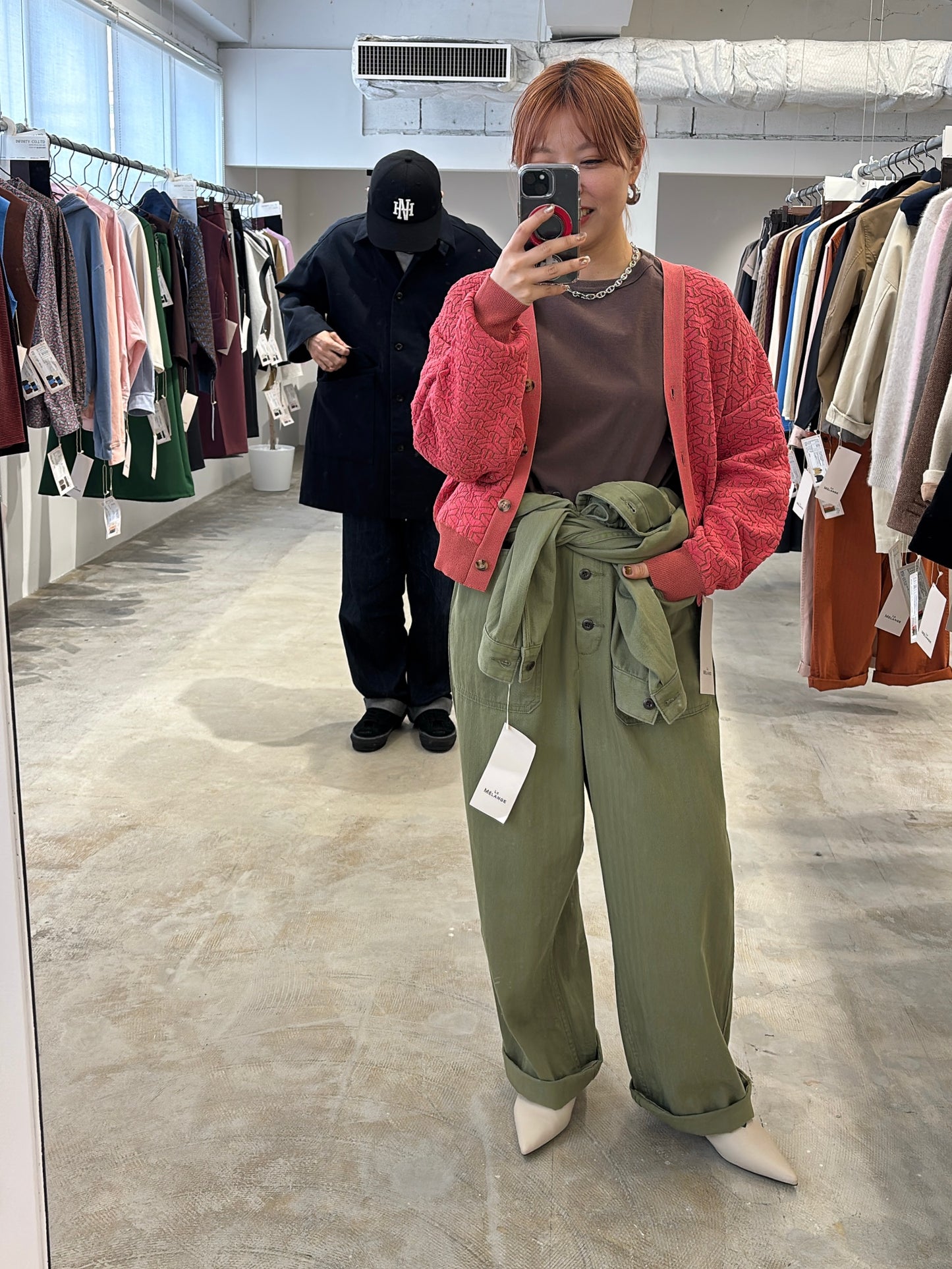 連続柄ニットカーディガン／LE MÉLANGE