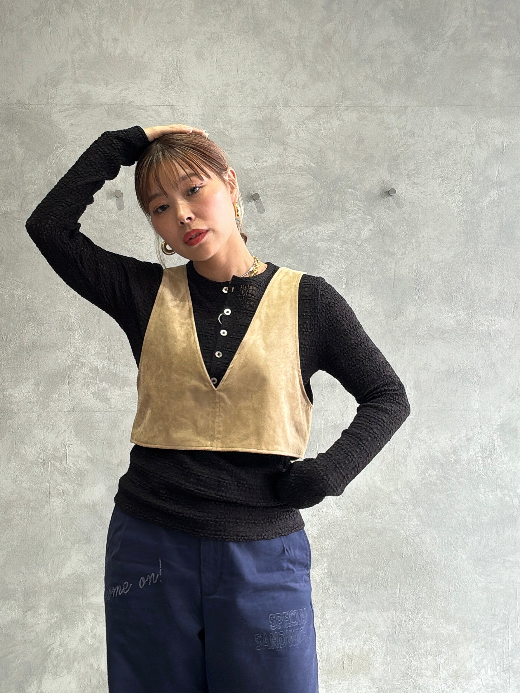 ECOスウェードベスチェ／8613701／LE MÉLANGE