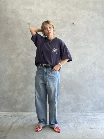 受付終了【予約販売】men'sサイズ／コード刺繍ポケット Tシャツ／ING