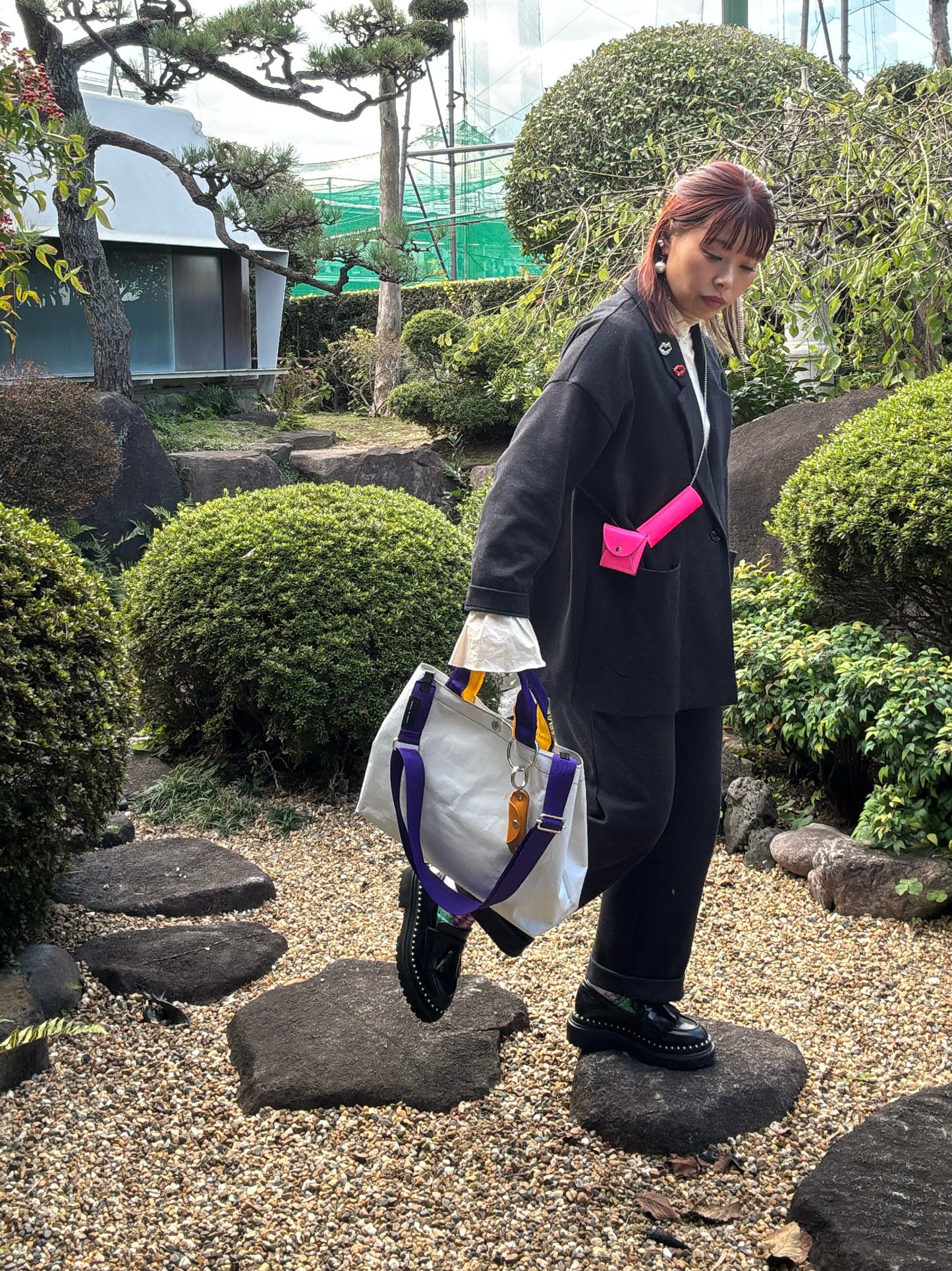 【予約販売】パープル×イエロー（本体：ホワイト）／FACTORY OMOTO／BASIC TOTE