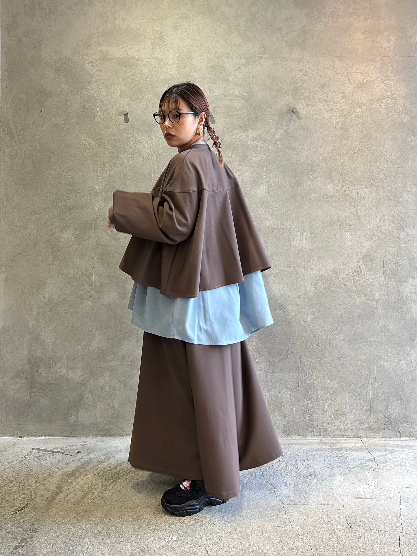 ラウンドヨークガウチョパンツ／CYAN tokyo