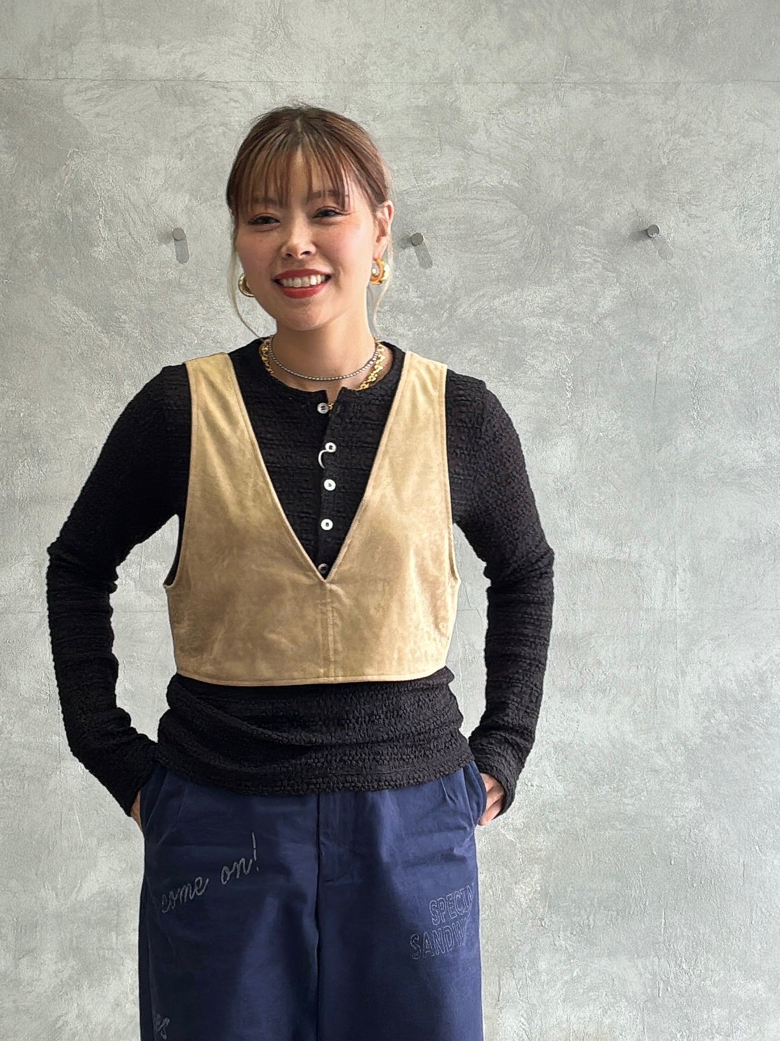 ECOスウェードベスチェ／8613701／LE MÉLANGE