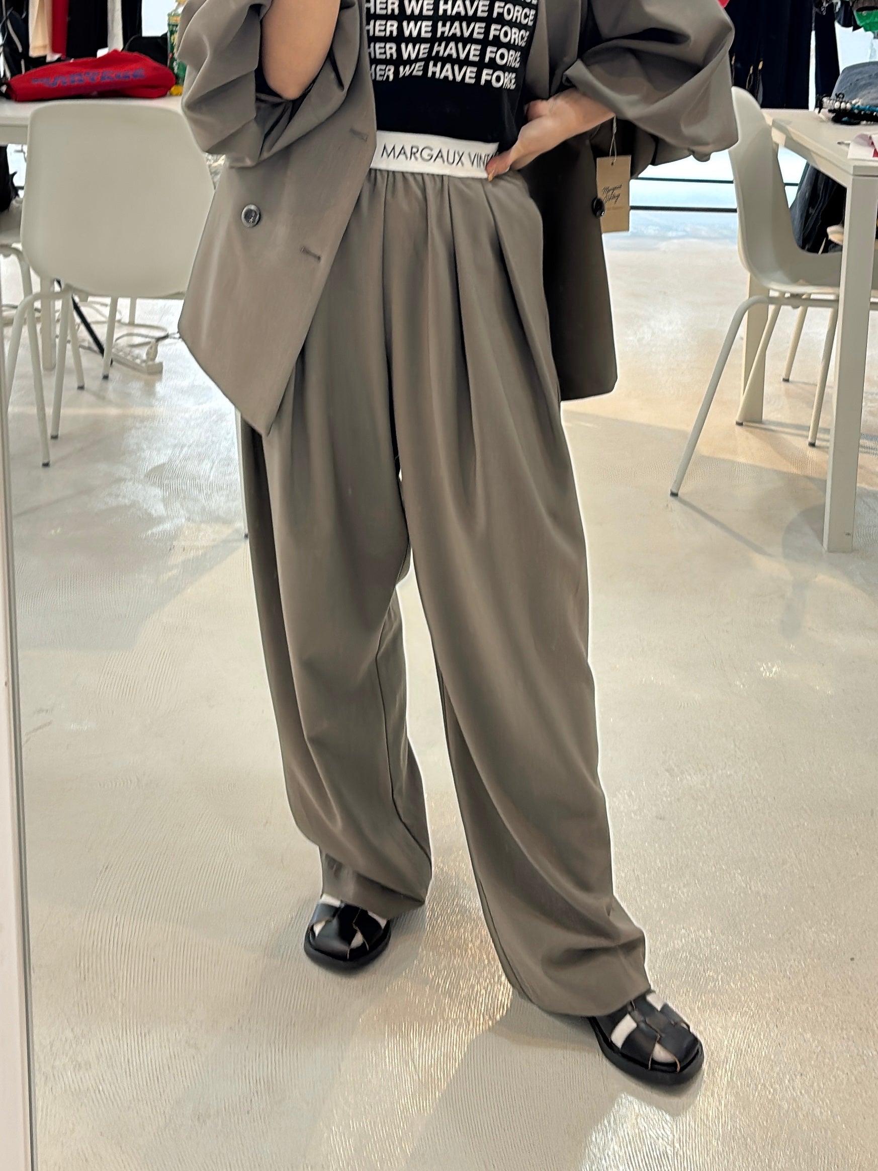 【予約⚡︎販売】ロゴウエストタックパンツ／MG PT-26089-A／MARGAUX VINTAGE／2026 AW＃1