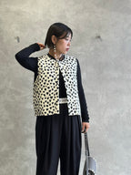 ハート柄パディングベスト／MG JK-26086-A／MARGAUX VINTAGE／2026 AW＃1