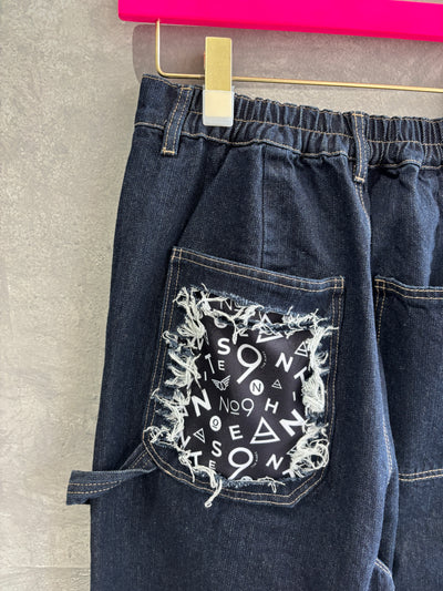 リメイクペインターワイドデニムパンツ／No.9-the Nines-
