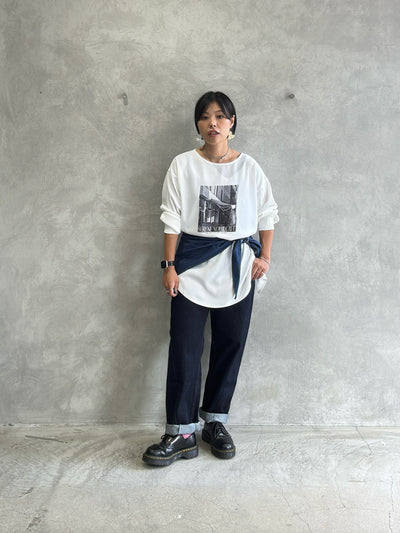 前後2wayフォトプリントロンT／Anna Kerry