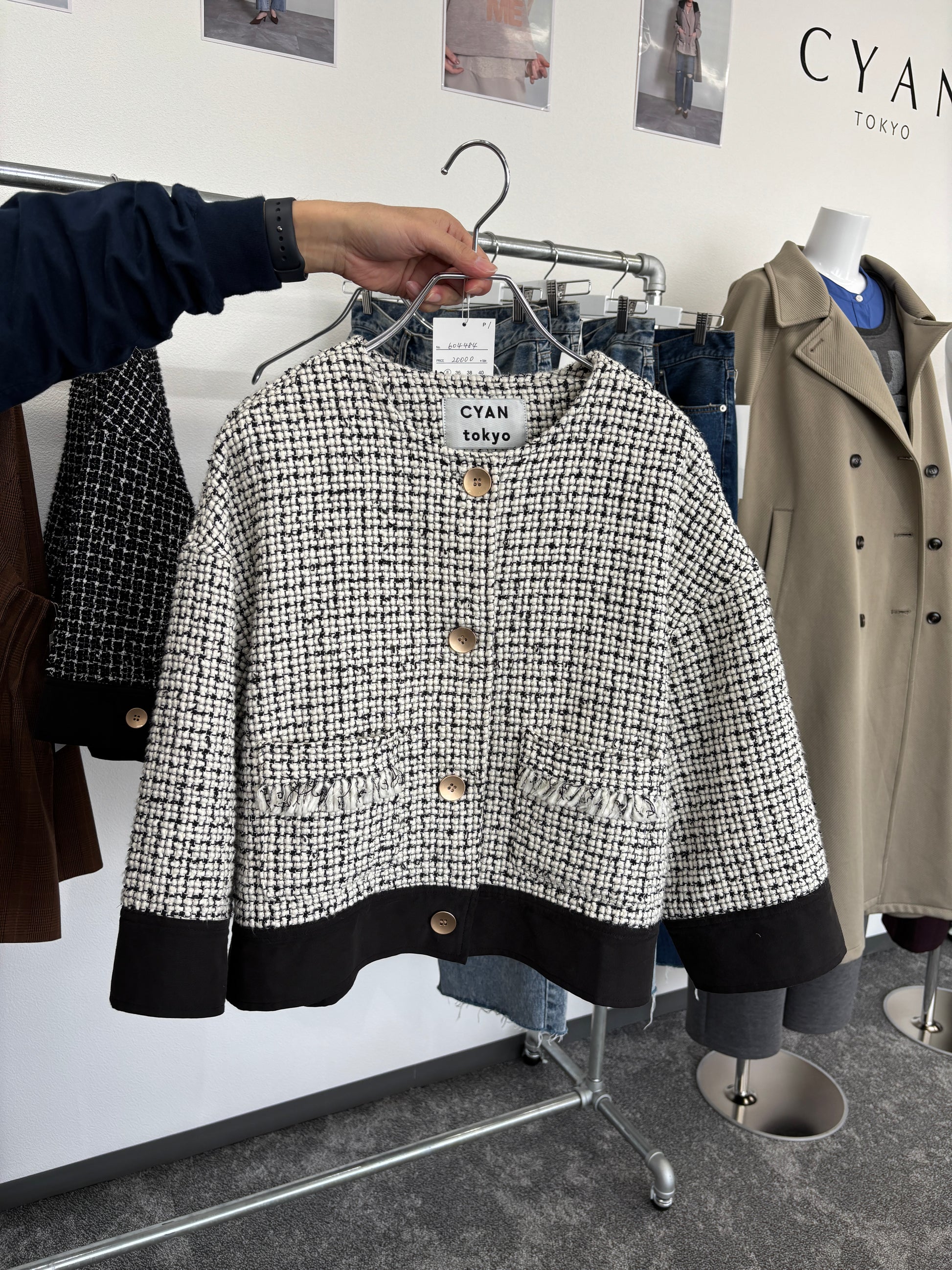 【予約⚡︎販売】ハーフスリーブツイードJK／604484／CYAN tokyo／2026 AW#1