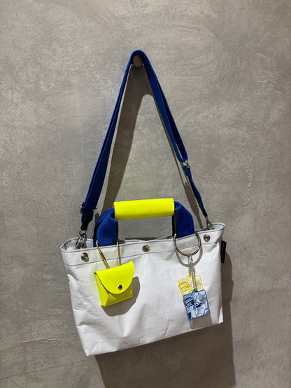 【予約販売】ブルー×チャコール（本体：ホワイト）／FACTORY OMOTO／BASIC TOTE