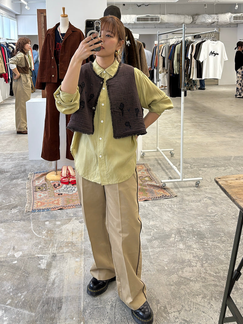 受付終了【予約⚡︎販売】ラインコットンツイルパンツ／#8643503／LE MÉLANGE／2026 AW #1