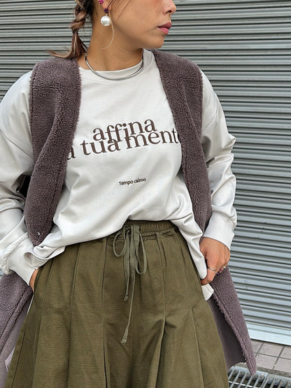 刺繍ロゴカットソー／Anna Kerry