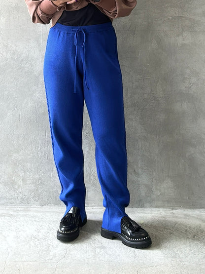 ケーブルラインニットジョガーパンツ／CYAN tokyo