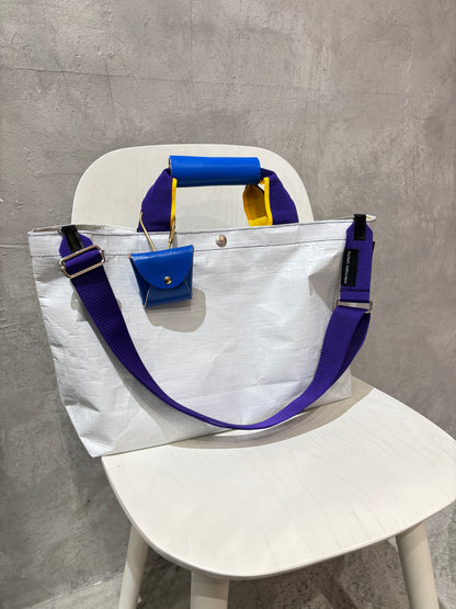 【予約販売】パープル×イエロー（本体：ホワイト）／FACTORY OMOTO／BASIC TOTE