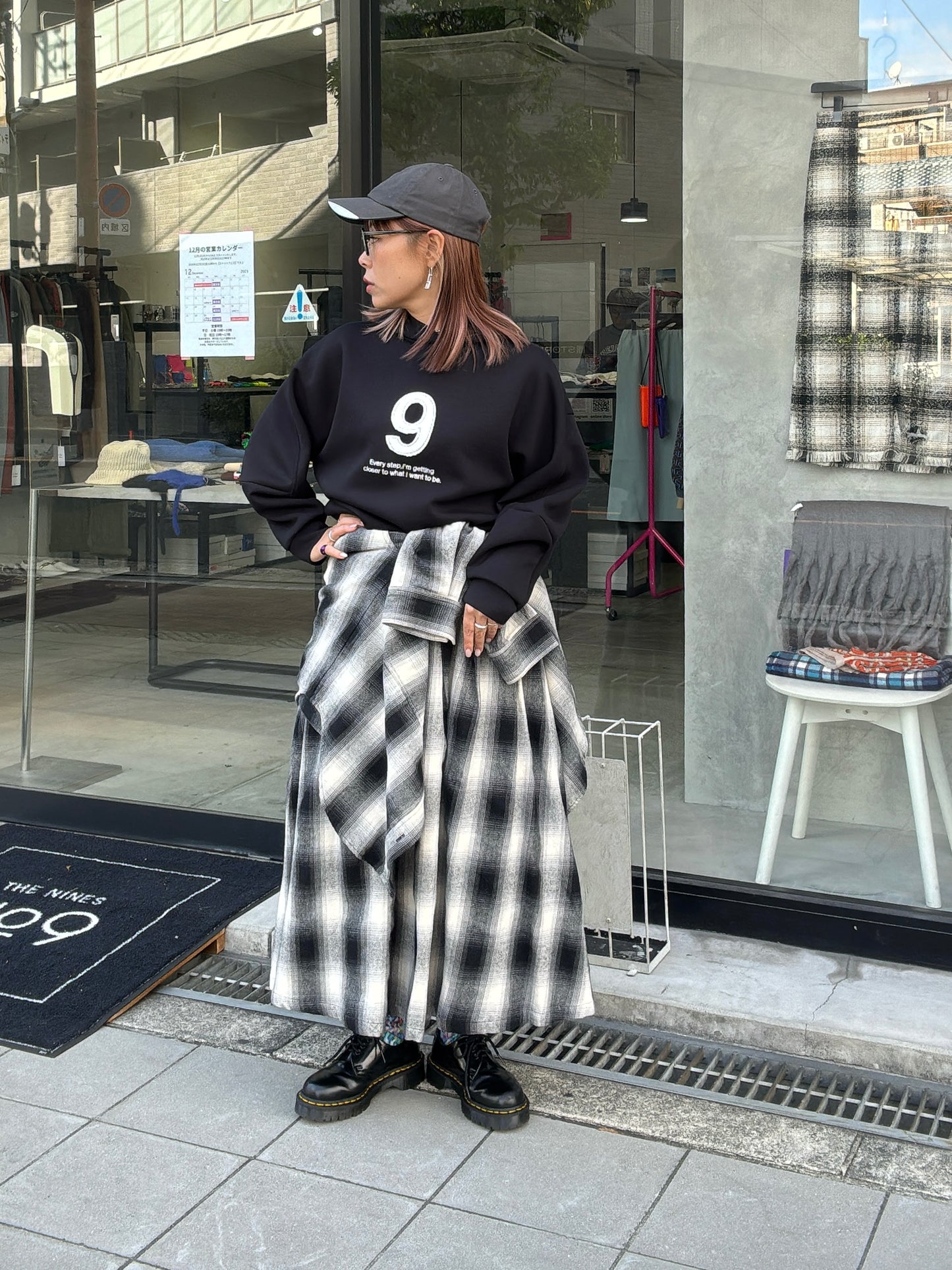 【再入荷】ボンディング「9」刺繍パーカー／Dignite collier