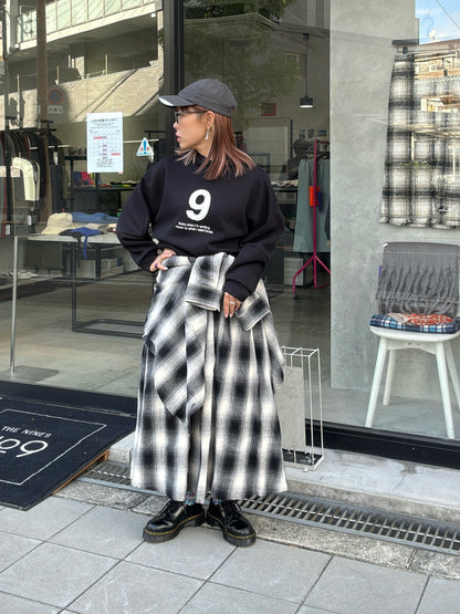 【再入荷】ボンディング「9」刺繍パーカー／Dignite collier