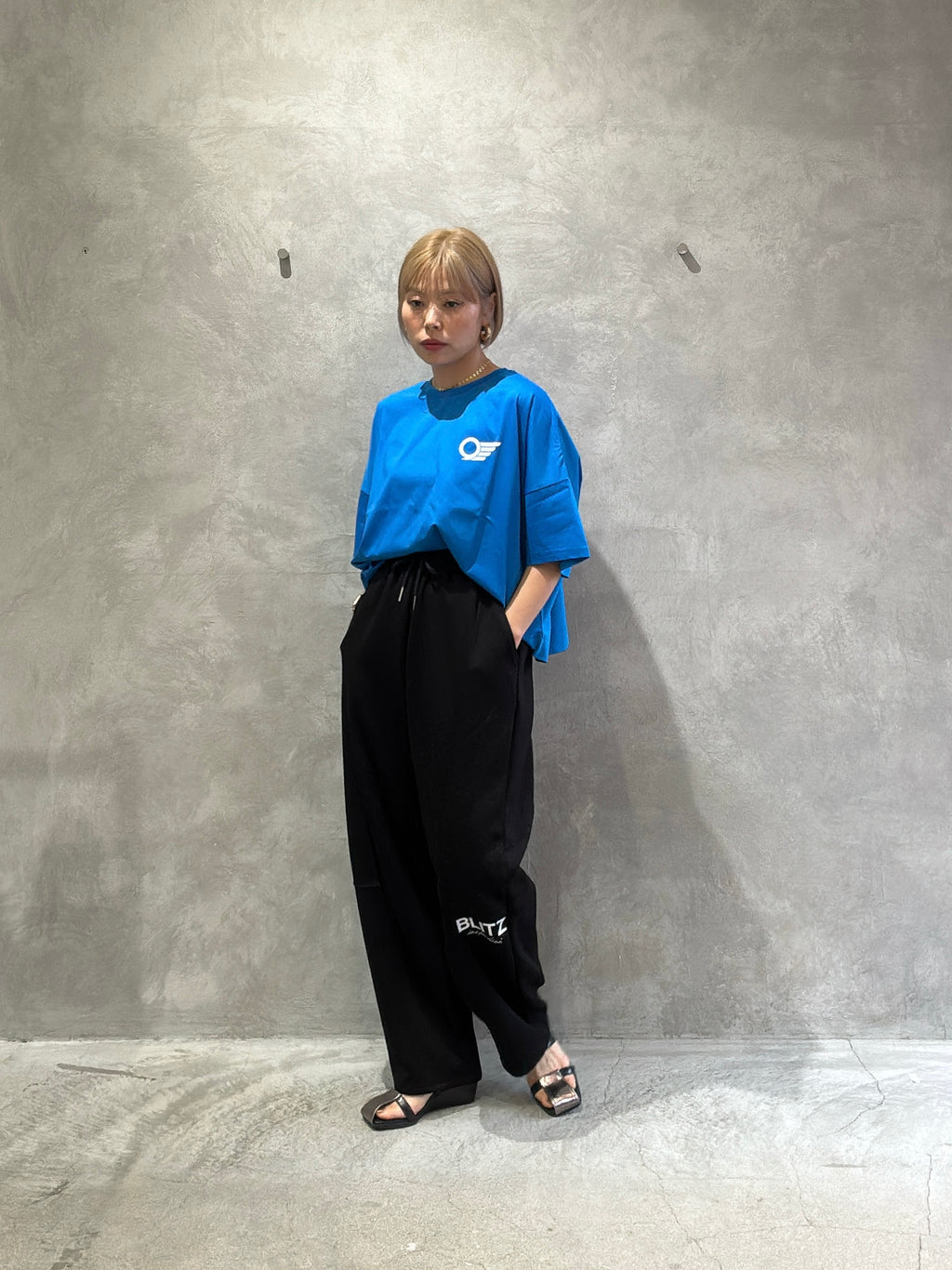 ショート丈ドライタッチTシャツ／No.9-the Nines-