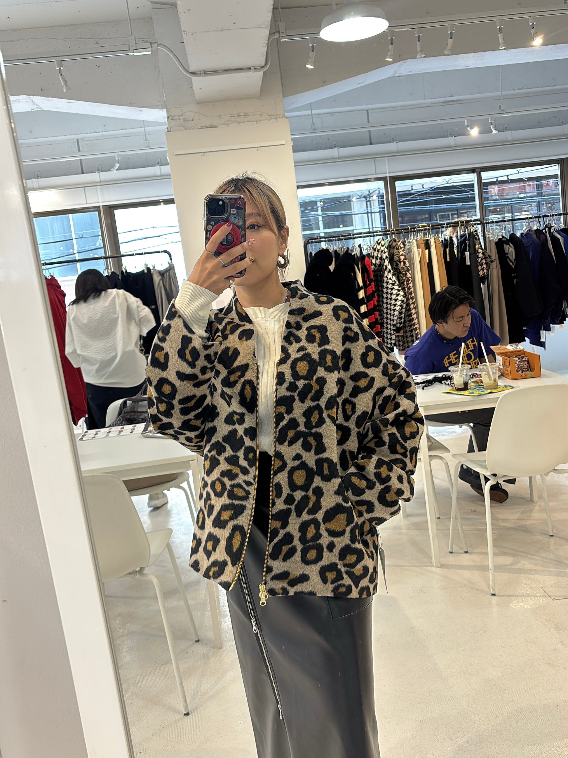 【予約⚡︎販売】シャギージップコート（レオパード柄）／MG CO-26129-A／MARGAUX VINTAGE／2026 AW＃2