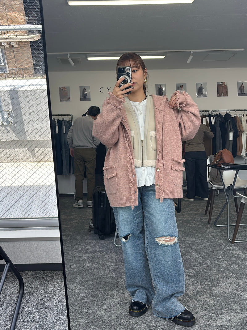 【予約⚡︎販売】バックオーバームートンベスト／604499／CYAN tokyo／2026 AW#1