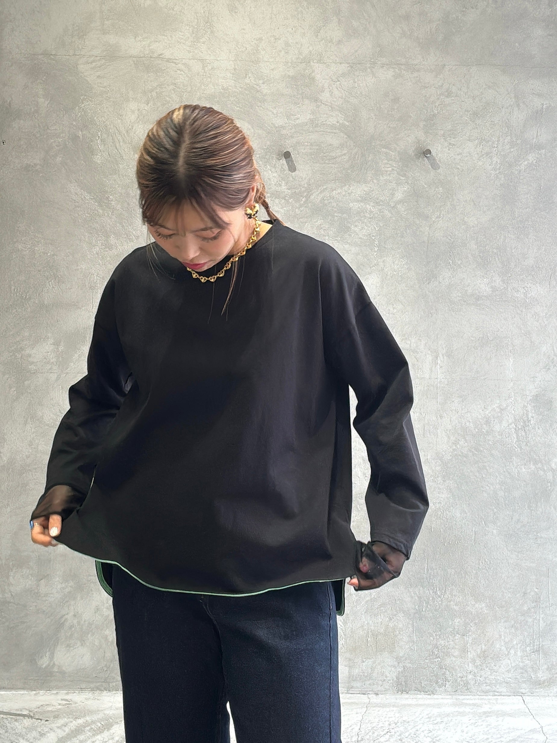 シアードッキング無地ロンT