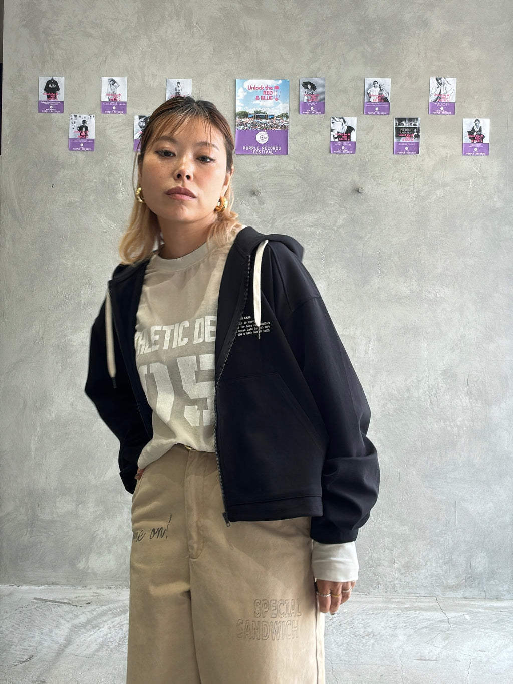 ジップアップパーカー／Anna Kerry