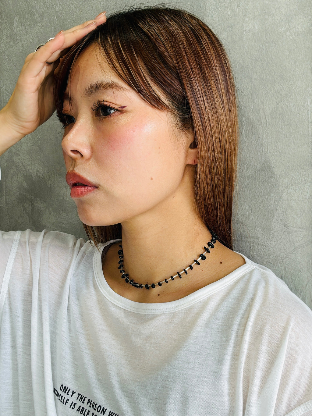 ⚡︎【予約販売】ブラックビーズmixネックレス