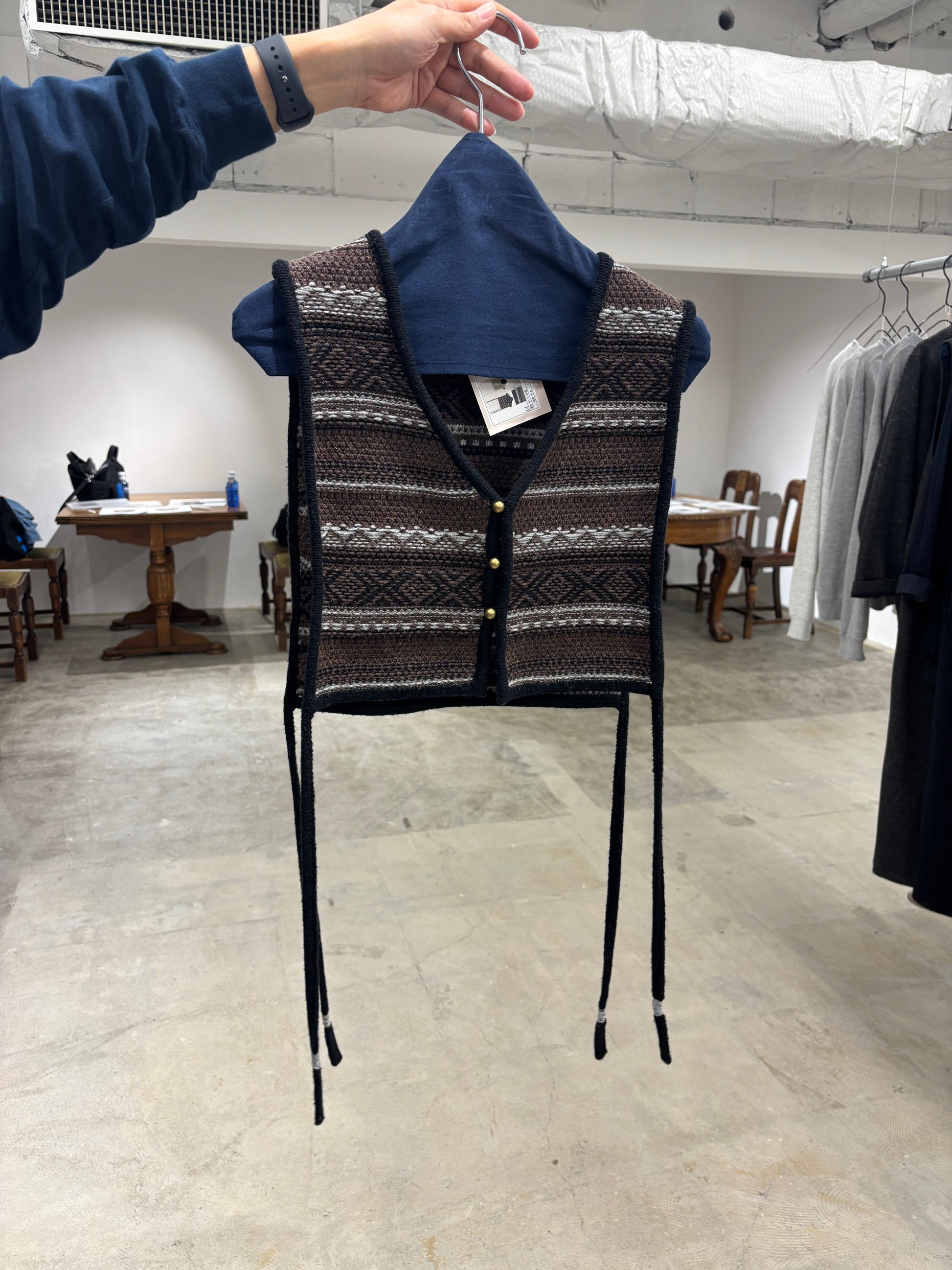 【予約⚡︎販売】ジャガードVネックベスト／#8642701／LE MÉLANGE／2026 AW #1