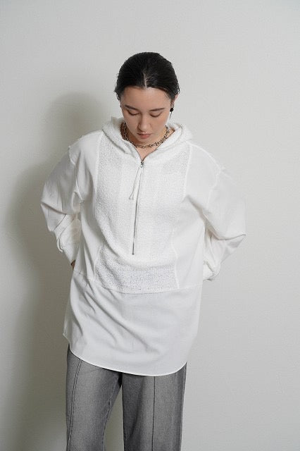 【予約⚡︎販売】パイルフーディスリットプルオーバー／604501／CYAN tokyo／2026 AW#1