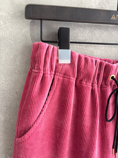 コーデュロイジャージーセミワイドパンツ／trois