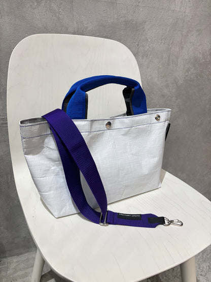【予約販売】ブルー×チャコール（本体：ホワイト）／FACTORY OMOTO／BASIC TOTE