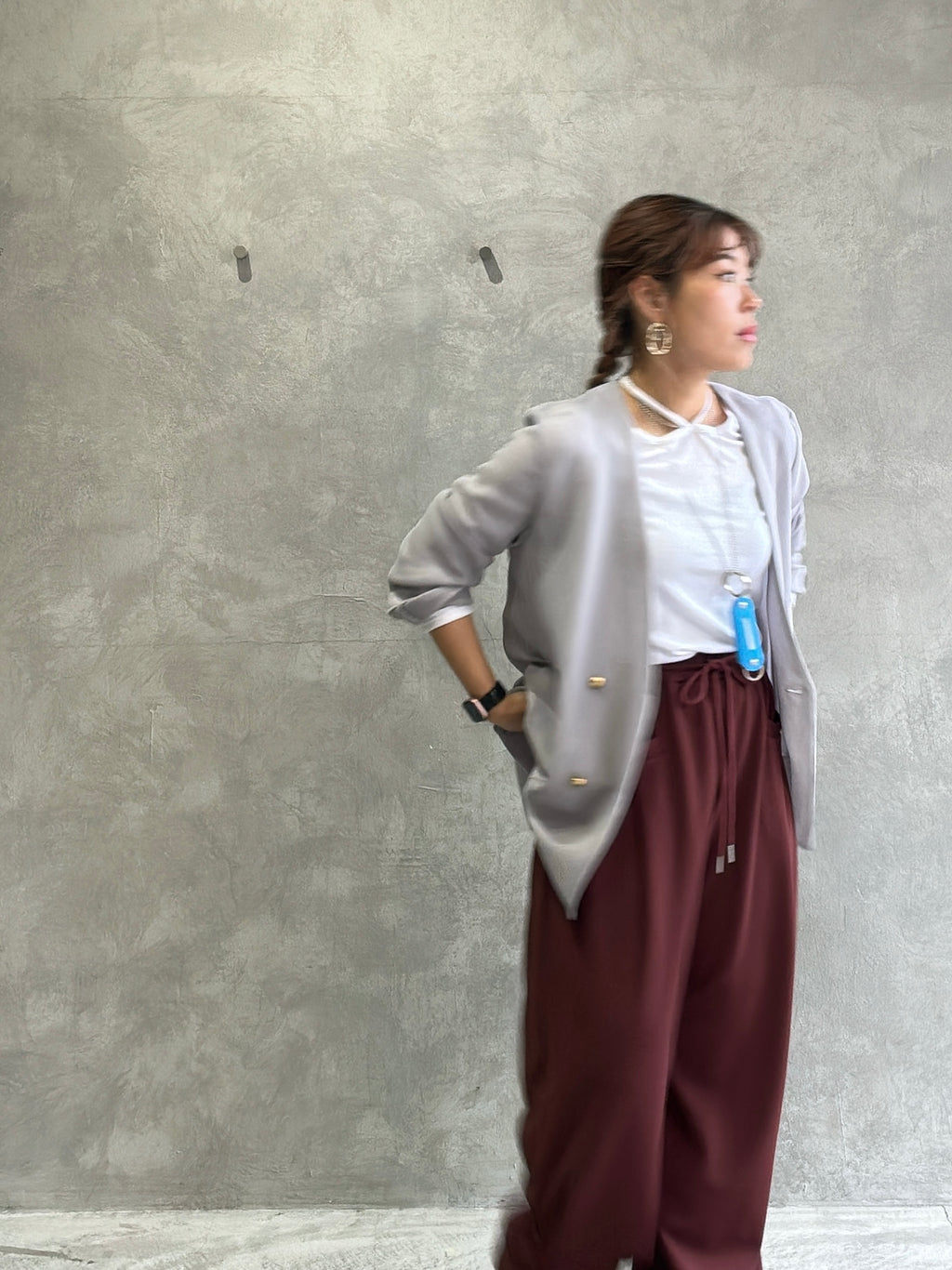 メッシュノーカラージャケット／Dignite collier