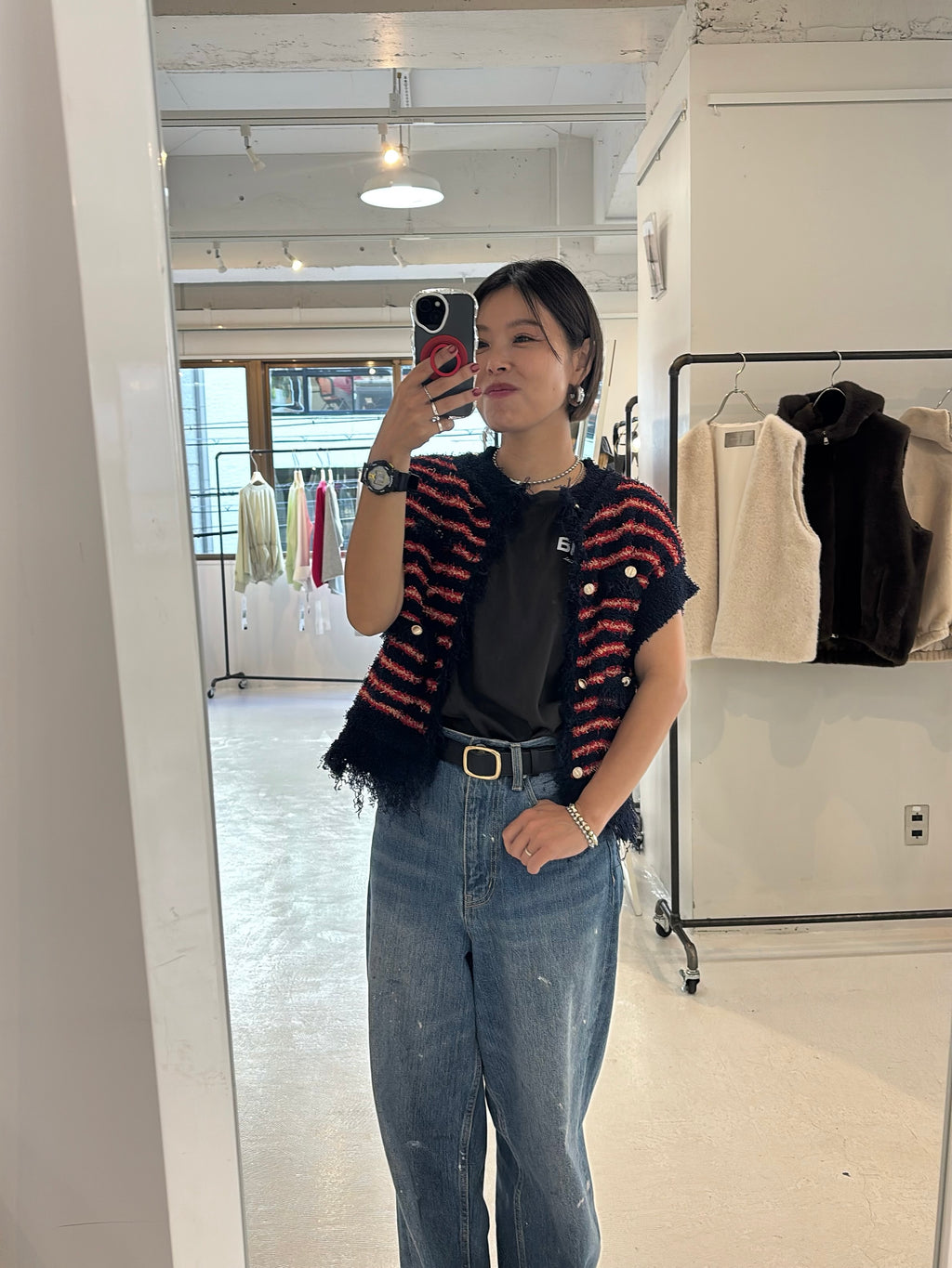【予約⚡︎販売】ボーダーシャネルニットベスト／MG KN - 27021 - S／MARGAUX VINTAGE／2027 PRE SPRING COLLECTION