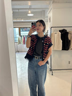 【予約⚡︎販売】ボーダーシャネルニットベスト／MG KN - 27021 - S／MARGAUX VINTAGE／2027 PRE SPRING COLLECTION